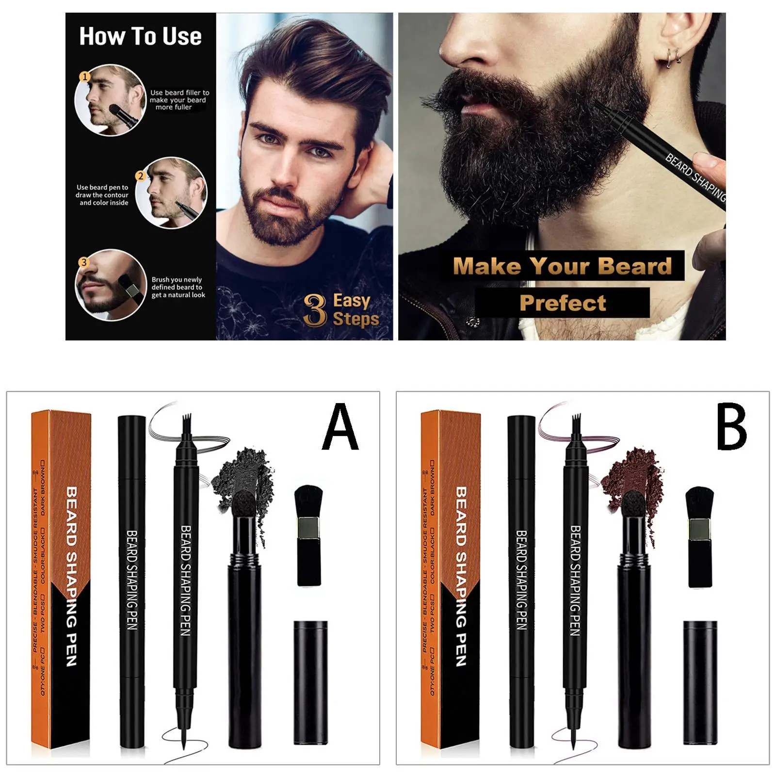 Beard Pencil Filler for Men Long Lasting solution Creates Natural Looking