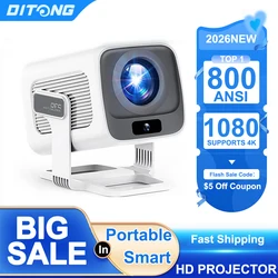 DITONG X3 plus Mini LED Projector 4K Android 1080P Full HD Home Theater Video Projector for Movies Upgraded Version