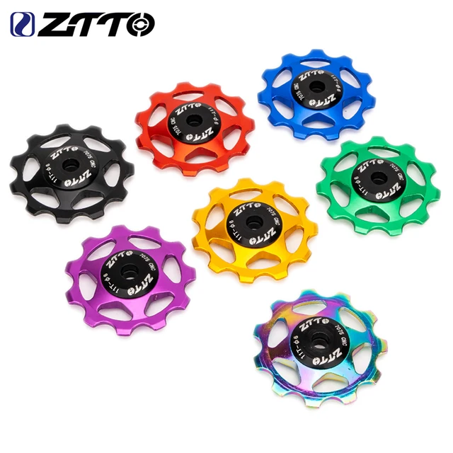 ZTTO MTB Przerzutka rowerowa tylna Koło kopiujące 11T 13T Stalowe koło pasowe AL7075 CNC Prowadnica rowerowa rolkowa 4mm 5mm 6mm