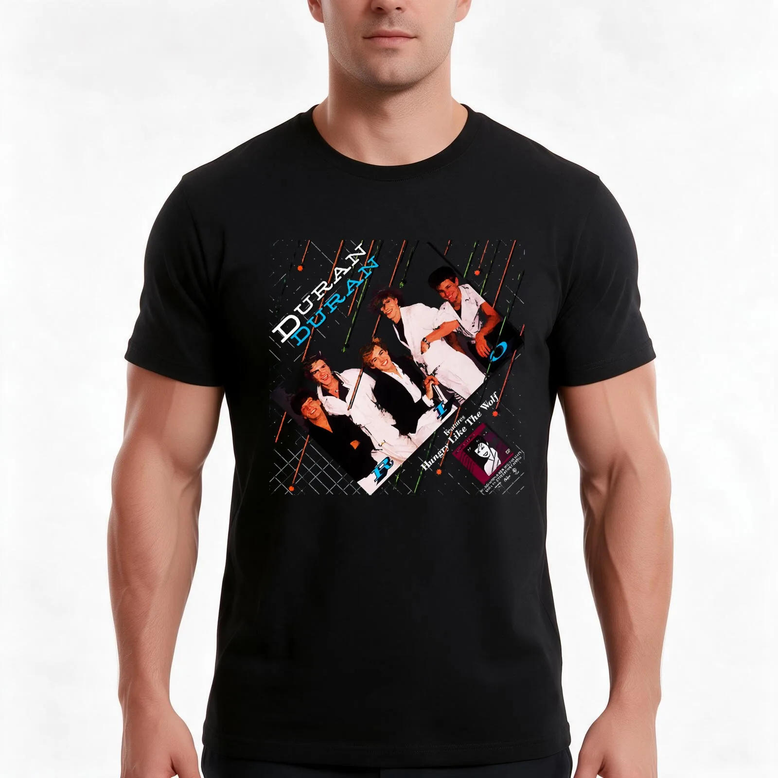 Duran Duran World Tour 1983-4 T-Shirt, Summer Casual Cotton Tee, Oversized Streetwear Tops, Vintage Graphic Print, 100% Cotton