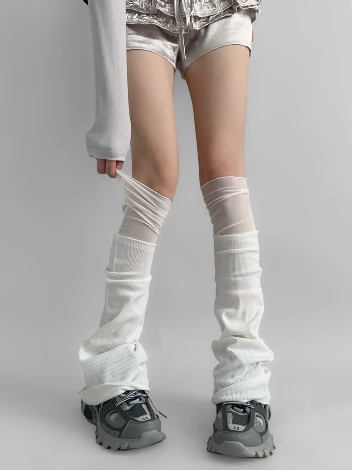 ليلة استوديو الباليه Sle أنبوب طويل Sos المرأة القطن لي الربط جرس بوت طماق الأبيض الخريف الربيع Personali #2