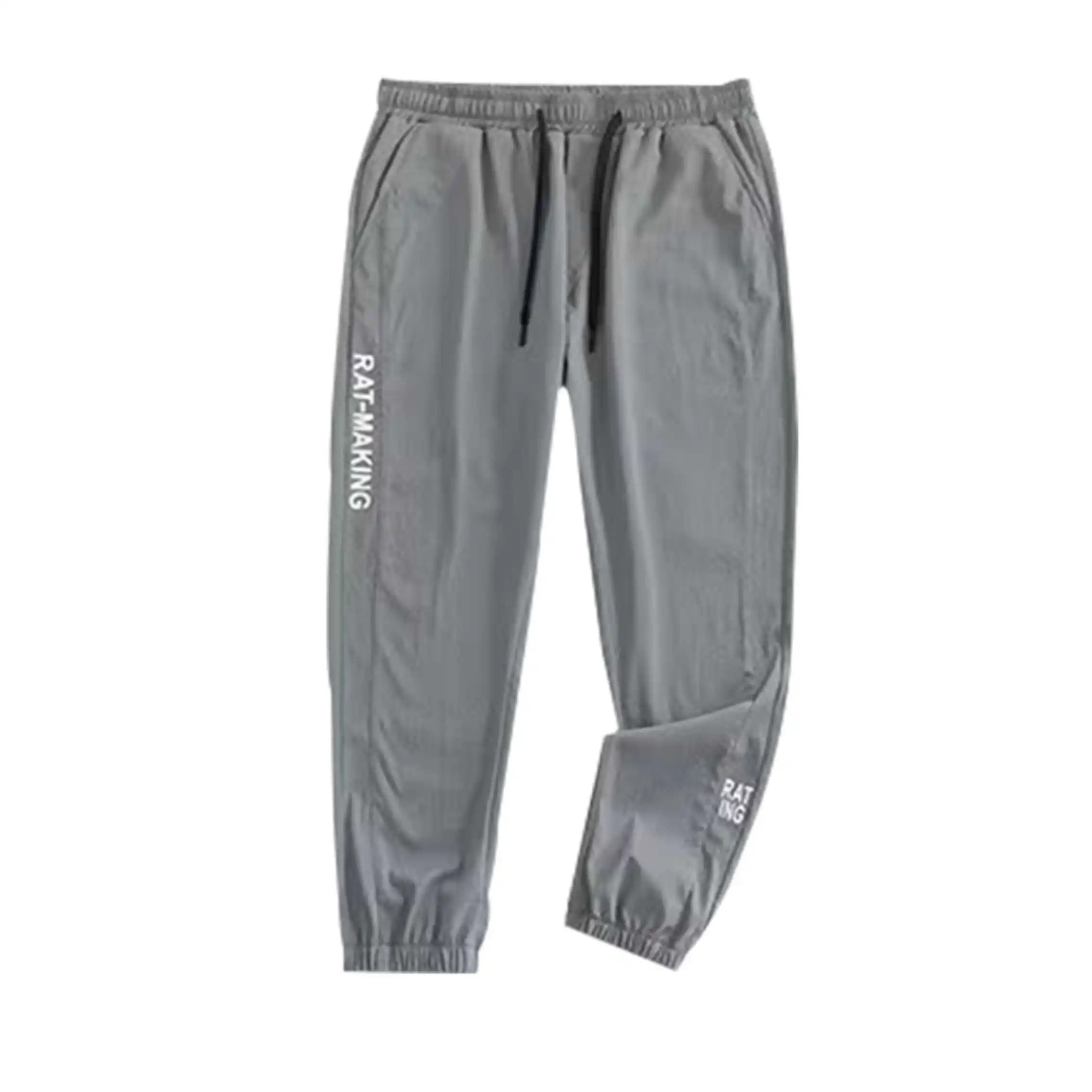 

Ice Silk Casual Men's Pants Summer Trendy Loose Cuffed Thin Sports Nine Points Qui Dry Long Trousers Breathable Leisure Tro...