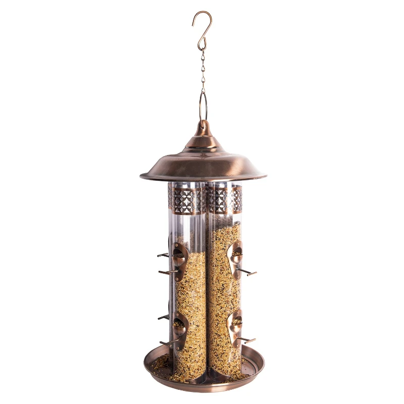 

Outdoor Hanging Metal Bird Feeder Garden Automatic Wild Bird Feeder