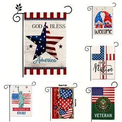 Independence Memorial Day USA Patriotic Stars and Stripes Let Freedom Ring Veteran Garden Flag Outside 4th of July Yard Flag