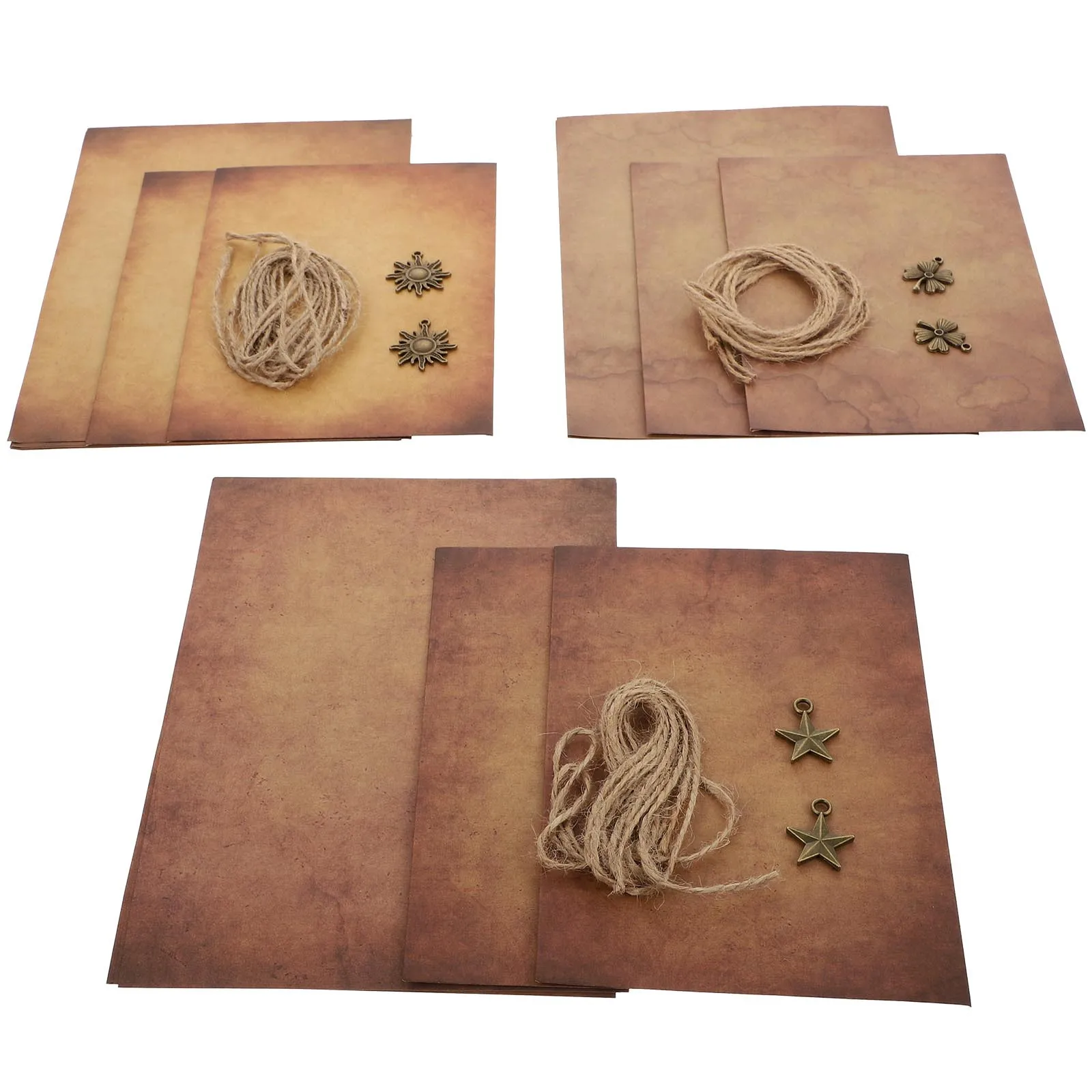 3 set Retro Writing Paper Envelopes Set Vintage Style Kraft Stationery For Letters Invitations Anniversaries Looking