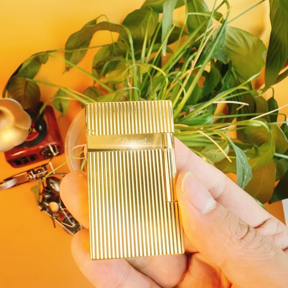 

Роскошная зажигалка из чистой меди, новая вертикальная, четкий звук, набор аксессуаров, подарки для мужчин, заправка бутанового газа