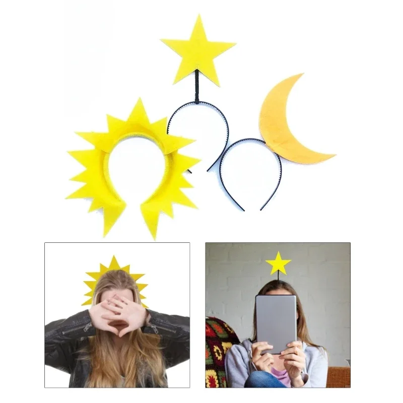 

Star Hairbands Photo Booth Props Eye-catching Sun Headbands Party Headpiece Fun Headbands for Music Festivals