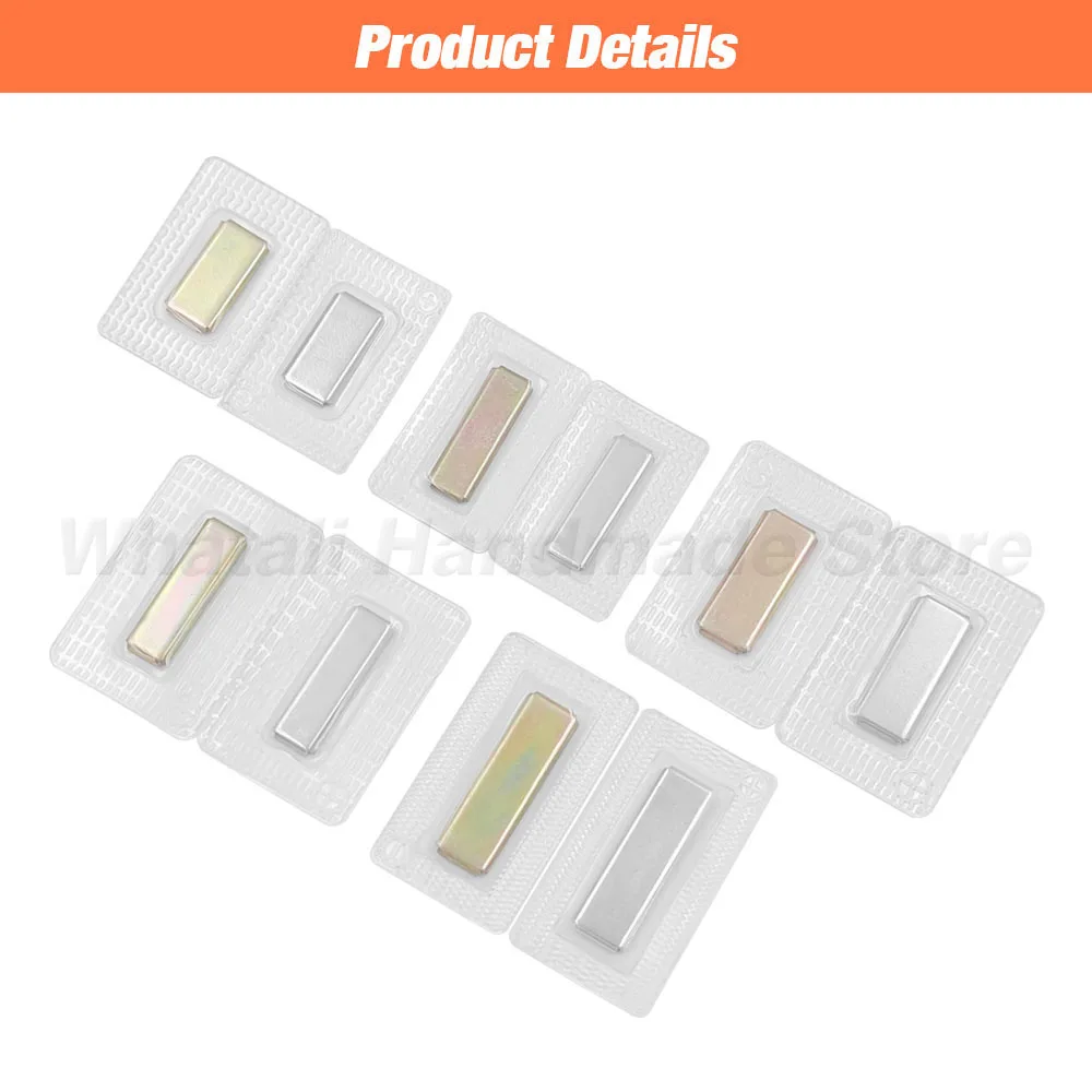 5 pares pvc invisível escondido metal forte botão de pressão magnética costura invisível ímã magnético prendedor para bolsa roupas