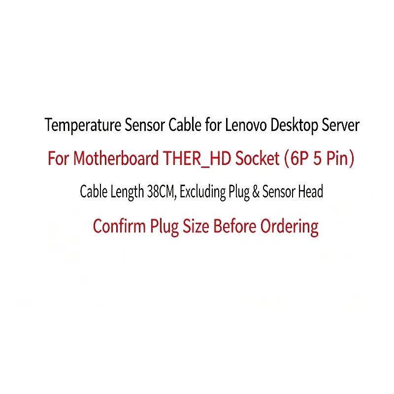 THER_HD Temperature Sensor Cable Probe For Desktop Server Motherboard Temp Detect Speed Control Switch
