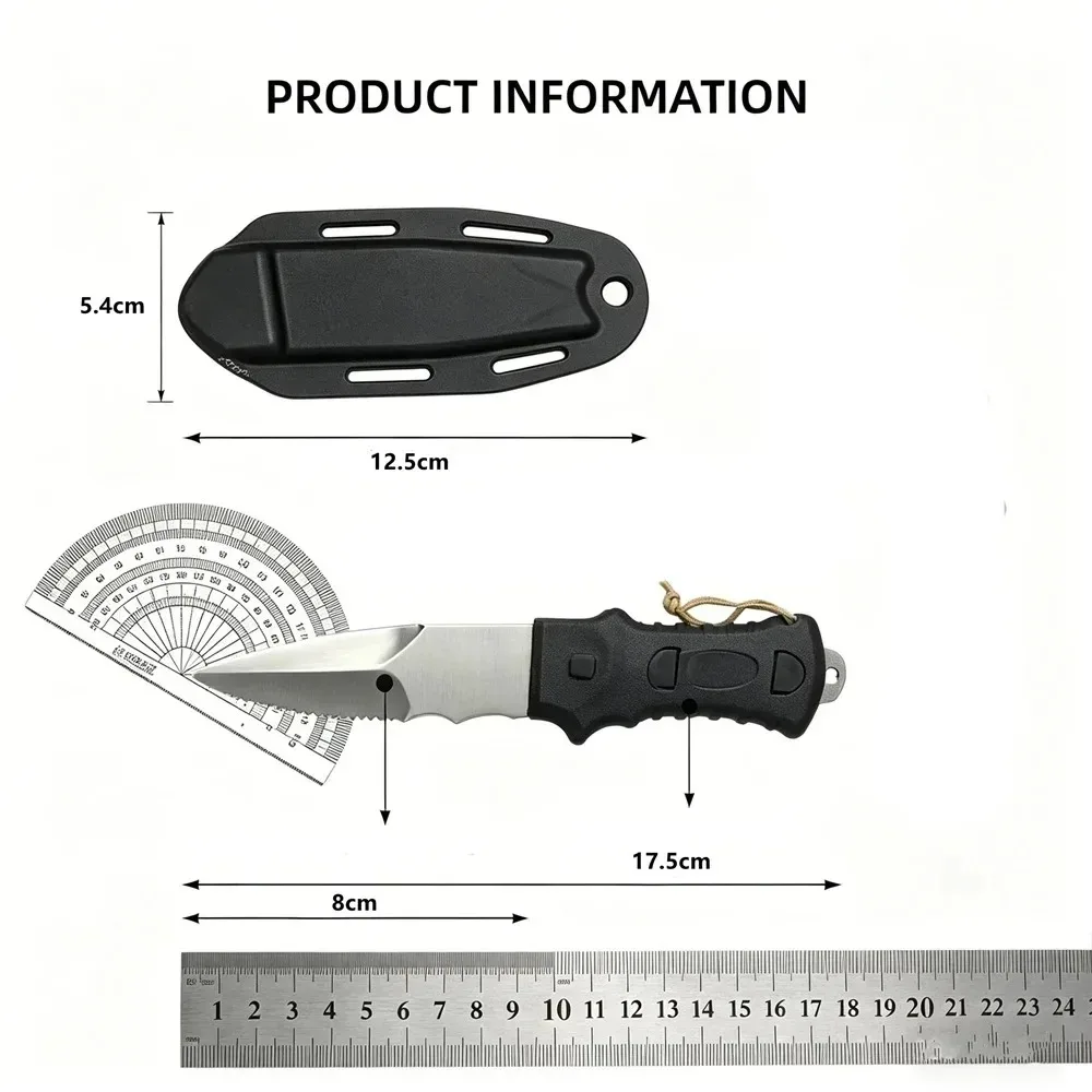 Outdoor Water Rescue Knife Spearfishing Diving Knife Stainless Steel Dive Tool Rope Cutter view 6
