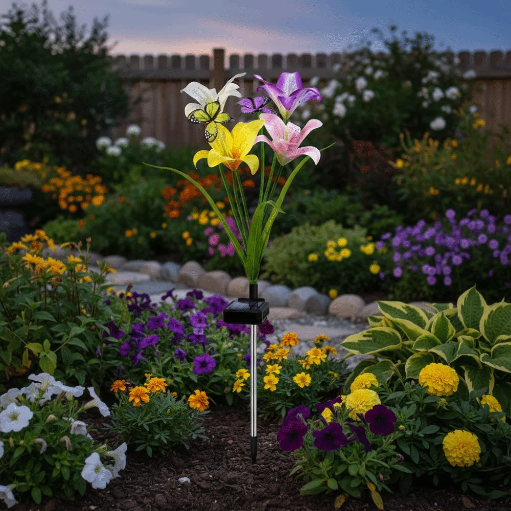 

Водонепроницаемые солнечные садовые светильники с дизайном бабочки, наземные светодиодные ландшафтные лампы, декоративные светильники для сада и двора