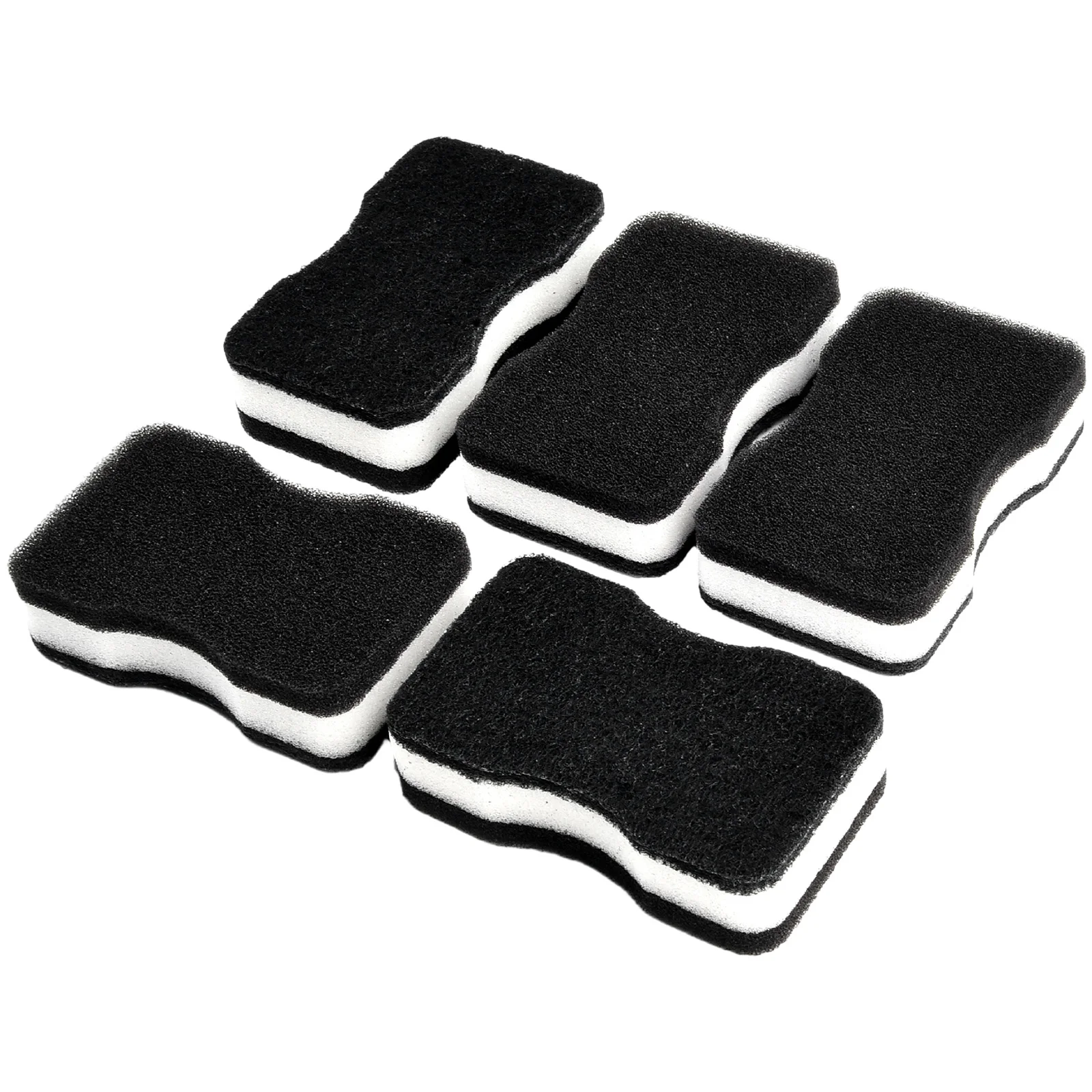 5pcs Sponge Rub Scouring Pad Reuse for versatile Wiping Tool Black Cleaning Brushes Loofah Cookware Dish 5pcs Sponge