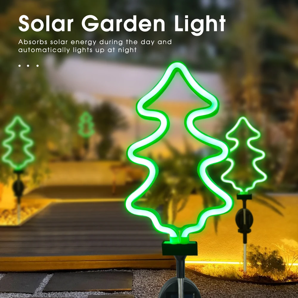Lampes solaires d'arbre, lampe de jardin décorative d'extérieur, imperméable, pour Patio, allée, paysage, cour, cérémonie, décor de fête Festive