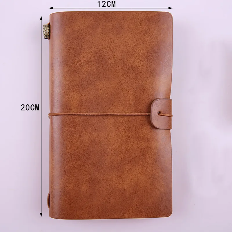 A6 Leather Notebook Handmade Vintage Cowhide Diary Journal Sketchbook Planner Airplane Travel Notebook Cover