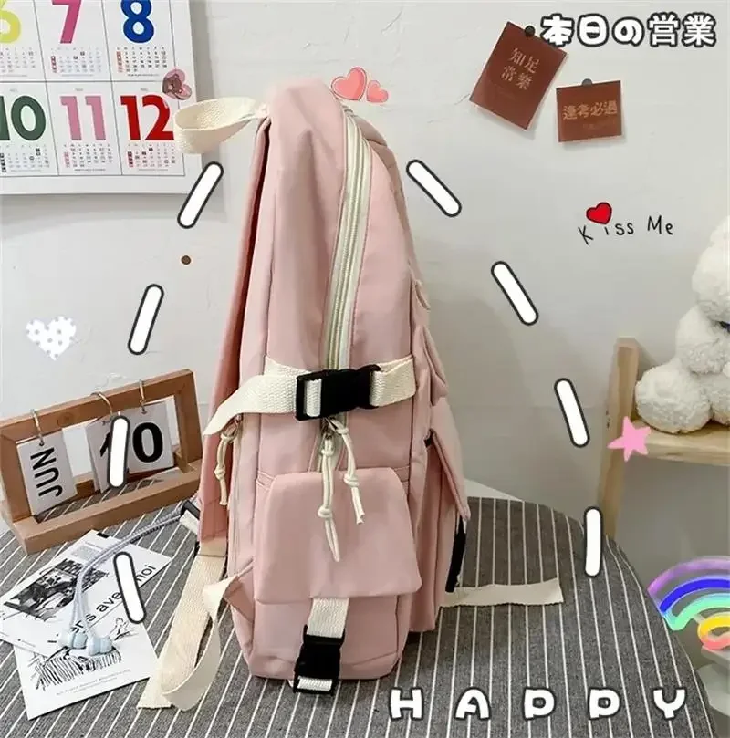 2024 New Fashion Large Capacity Junior High School Student Backpack Lightweight And Minimalist Travel Bag Canvas Backpack