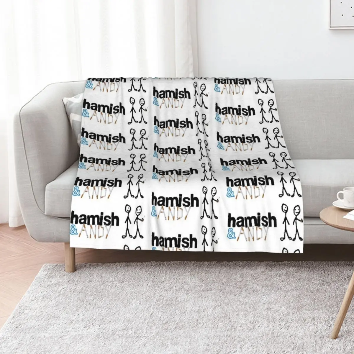 

Hamish and Andy (cigarette smoker) Throw Blanket anime bed plaid valentine gift ideas Loose Blankets
