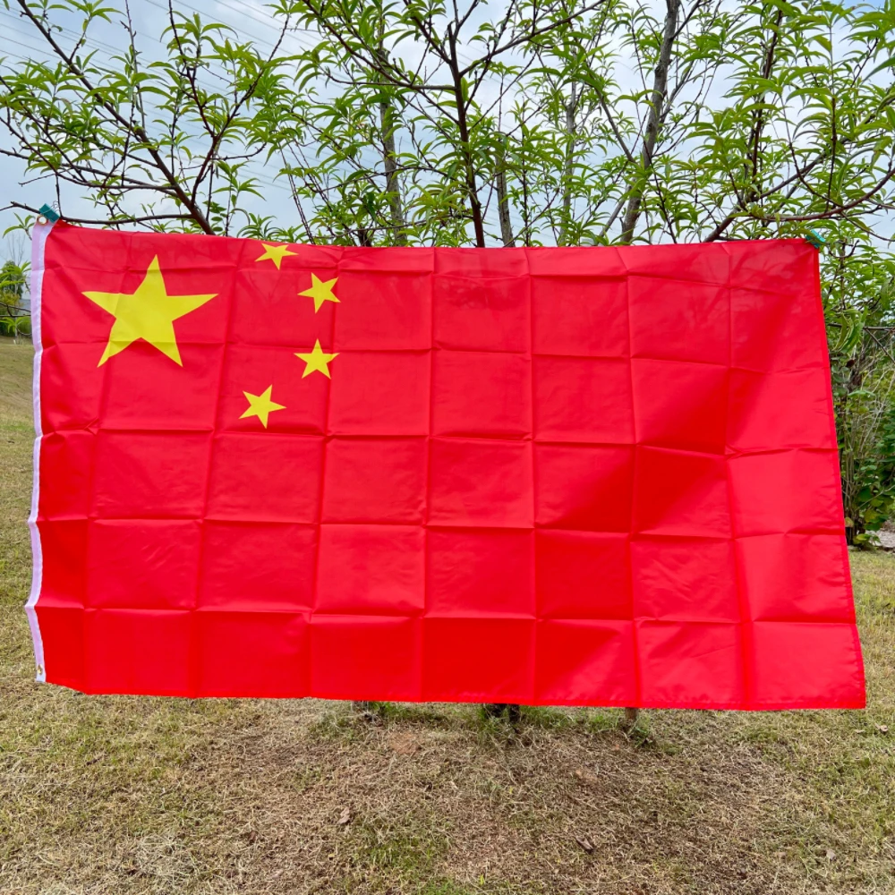 China flag 90X150CM polyester hanging China flag National Day sports indoor outdoor decorative flag
