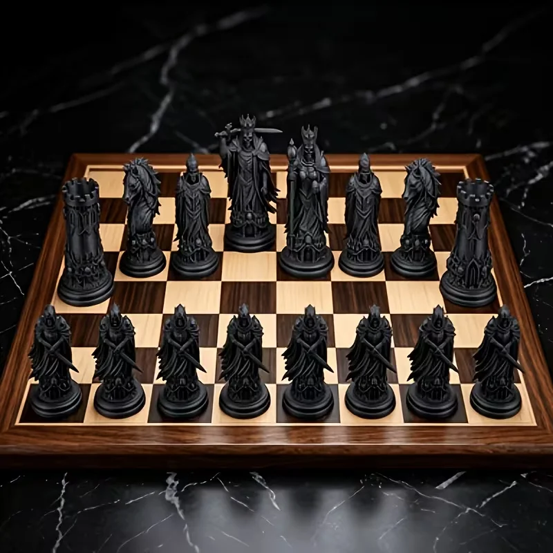 16 Pcs Gothic Fantasy Strategy Chess Set Tabletop Games Desktop Decorative Ornaments