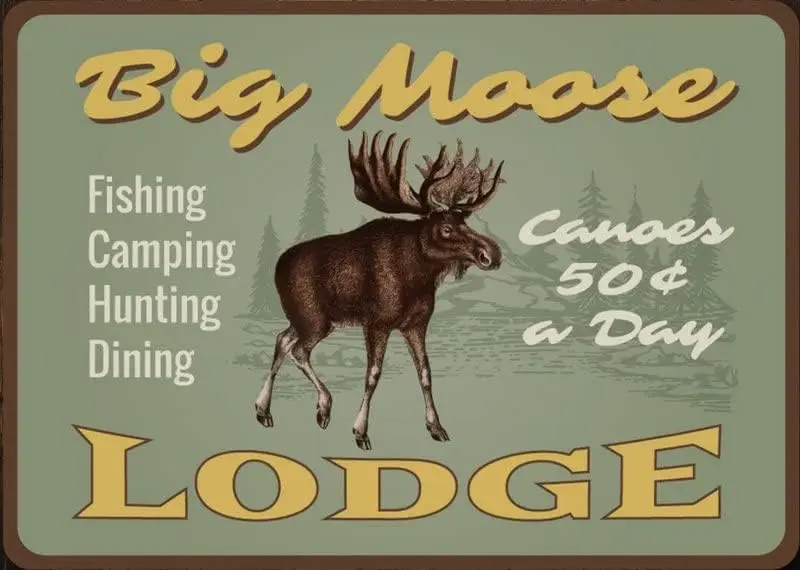 Moose Decor, Sign, Lover Gift, Lodge Owner Big Moose, Animal Qualit