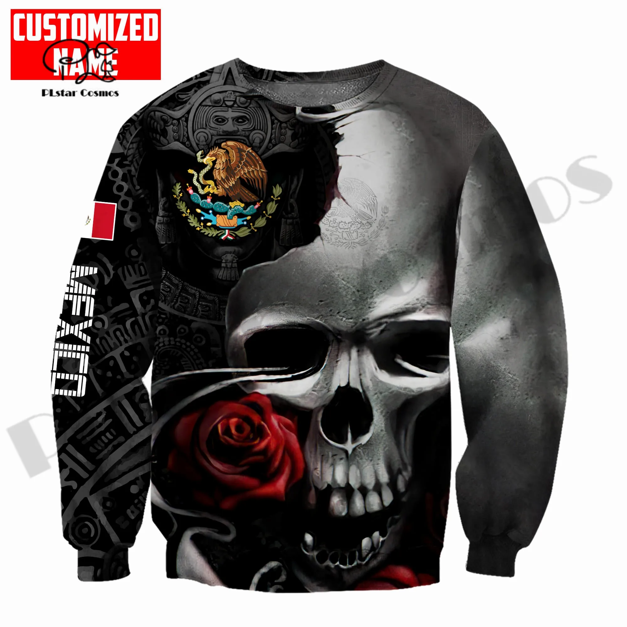 PLstar Cosmos 3DPrint Newest Mexico Skull Personalized Unique Funny Hrajuku Streetwear Unisex Casual Hoodies/Zip/Sweatshirt Q-4