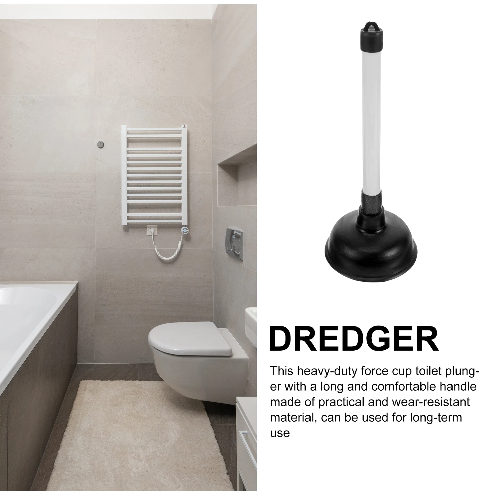 

Toilet Plunger Heavy Duty Bathroom Plunger Dormitory Sink Drain Unblocker Kitchen Sink Cleaning Tool Closestool