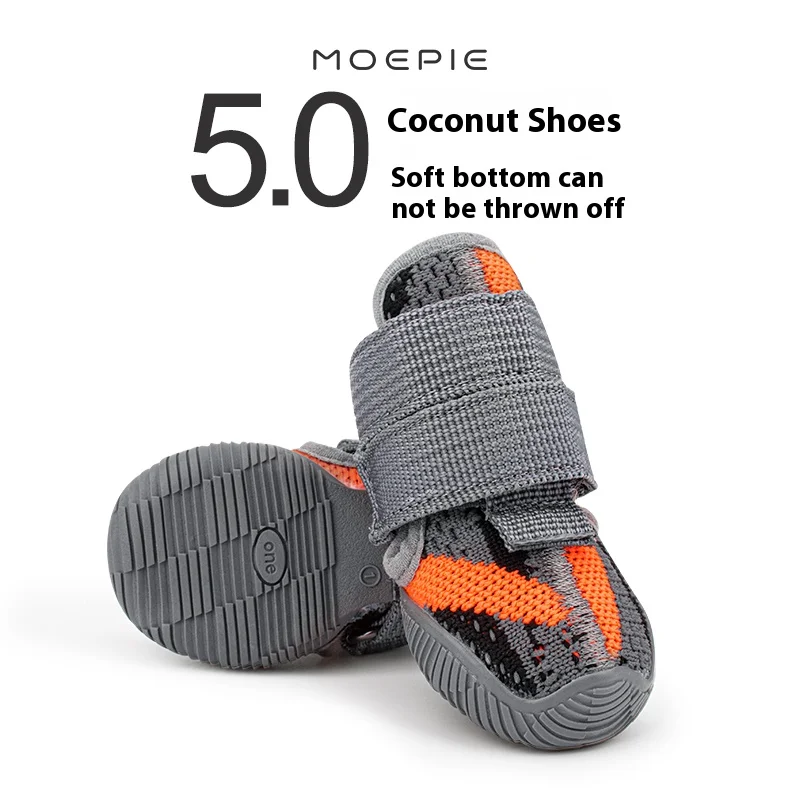 

MOEPIE Dog Shoes Small Large Dog Teddy Golden Hair Soft Bottom Dumping Not Off Coconut Shoes Pet Anti-Dirty Foot Cover
