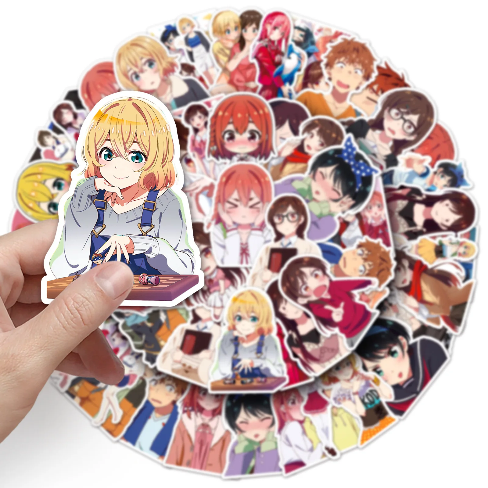 10/50PCS Cartoon huren een vriendin Anime Graffiti Stickers Creatieve grappige sticker voor laptop Gitaar Telefoon Helm Waterdicht