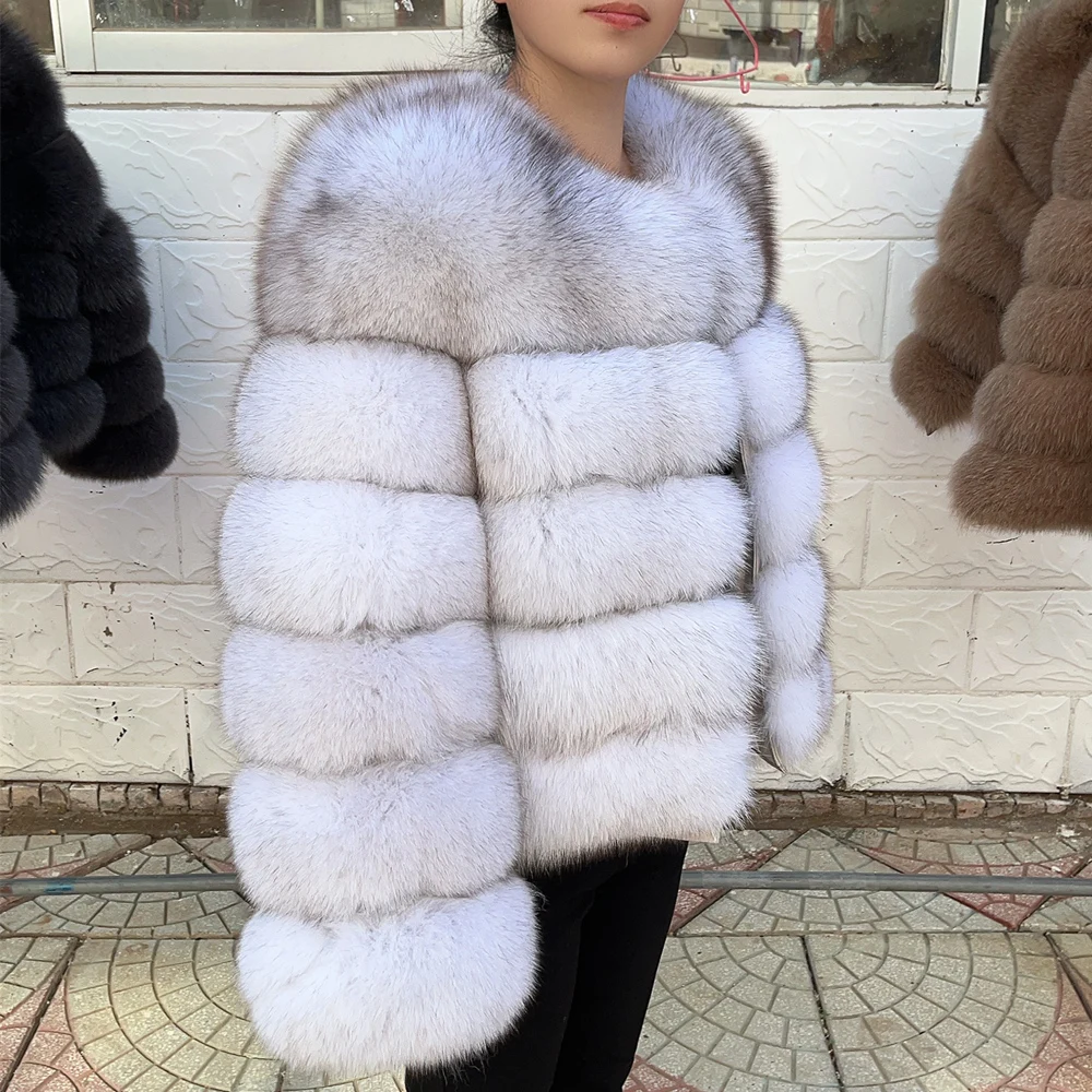 Шуба из лисьего меха, настоящая зимняя женская новая модная пушистая кожаная и кожаная белая одежда 2025 года, натуральная новинка, пальто и куртки