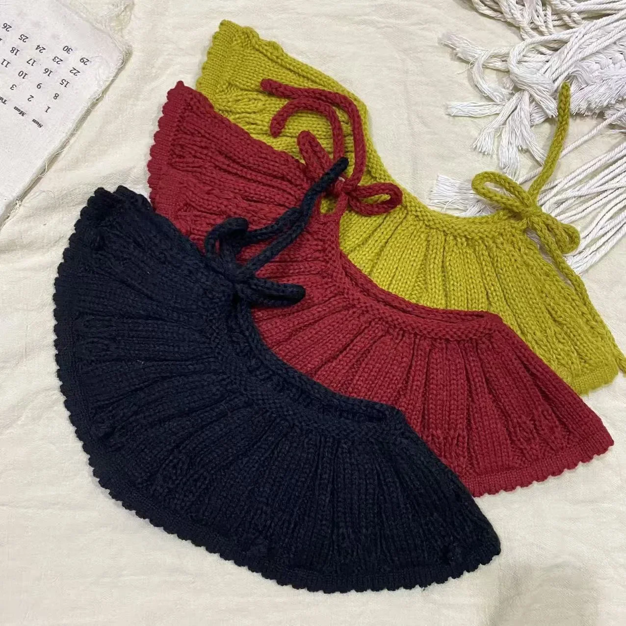 

Korean Style Kids Knit Fake Collar Neck Warmer Scarf Girls Winter Warm Decorative Shawl Versatile Scarf Collar