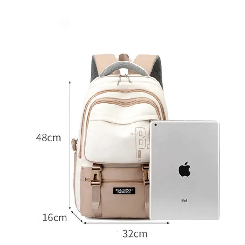 Famous Brand Designer BAIJIAWEI Children Backpack With Purse High School Student School Bags Kids Waterproof Schoolbags Teenager