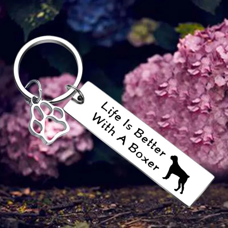 Dog Lover Gifts Keychain Life Is Better with A French Bulldog Key Chain Pendant Jewelry