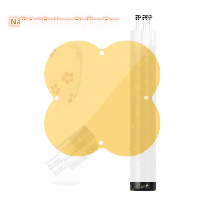 

5 Petal Flower Nail Dotting Pen, One Stroke Flower Design Tool, Acrylic Handle Dotting Tool For DIY Nail Art, Easy Nail Painting