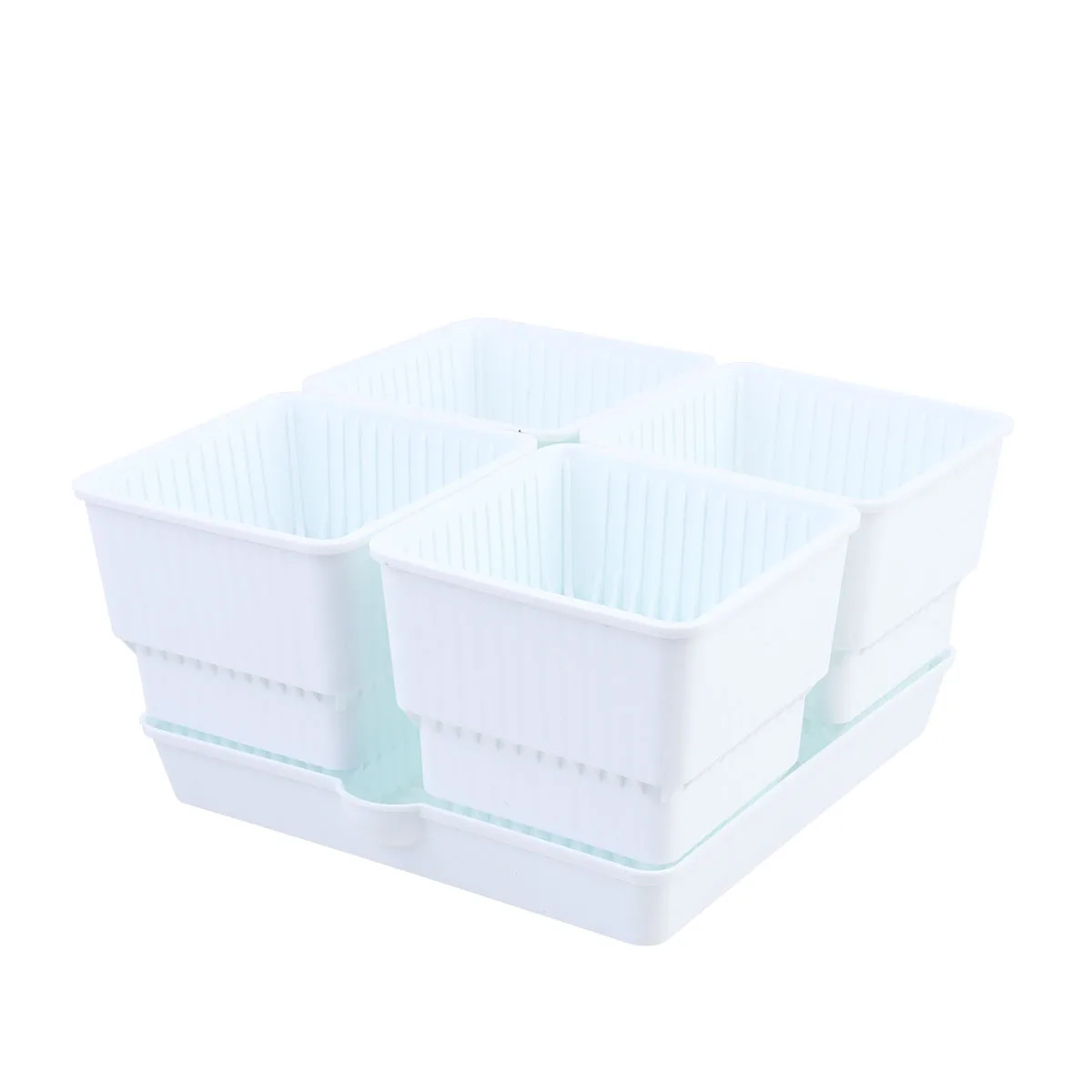 

Plastic Flower Pot Combination with Ventilation Holes Succulent Plant Pots for Balcony Greenhouse Desk Bookshelf Table Window