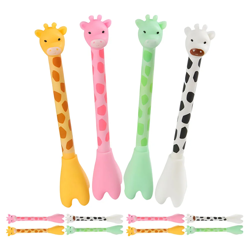 

12 Pcs Giraffe Ballpoint Pen Signature Office Pens Portable Gel Gift Student Writing Accessories Students