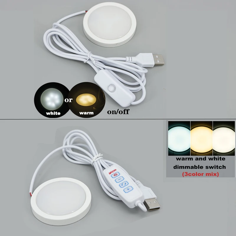

6cm USB 5V LED 3W Under Cabinet Light Cabinet Display Case Shelf Counter Dimming Lighting Caravan Camper Spot Interior Lamp B4