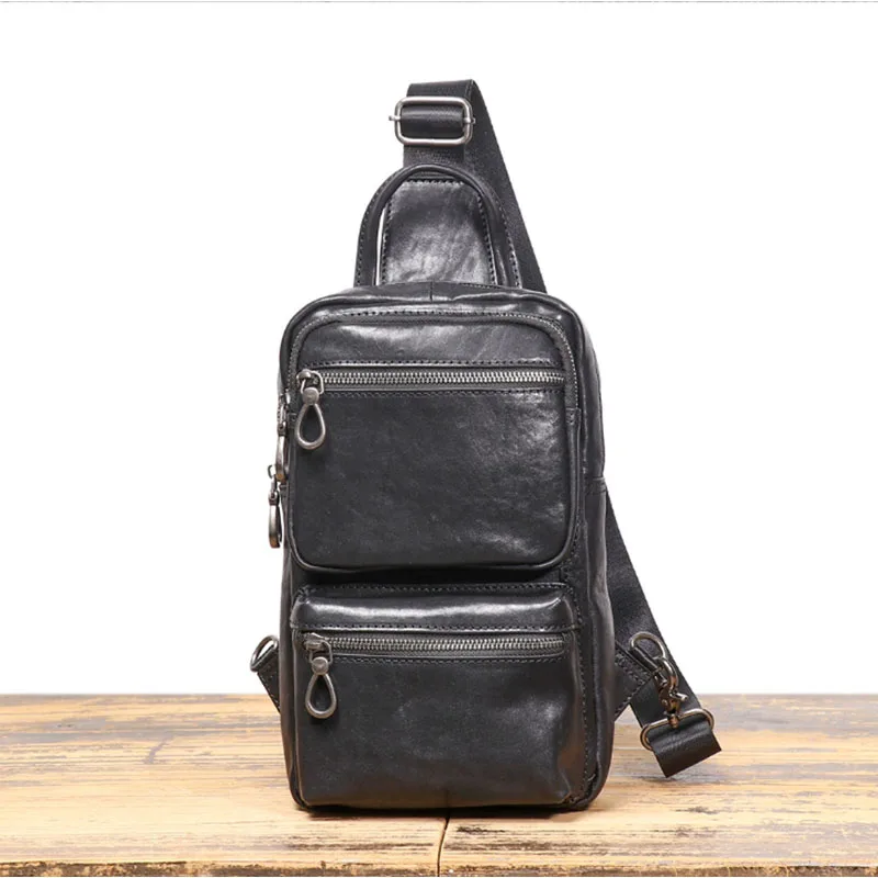 

New Men's Leather Bag - Casual Trendy Shoulder Bag, Multi functional Crossbody Bag, and Waist Bag