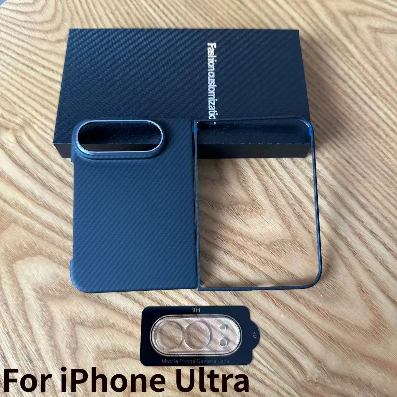 Busienss Luxury Ultra Slim Carbon Fiber Pattern Case For iPhone Duo Fold For Magsafe Alloy Lens Shockproof Protect Cover
