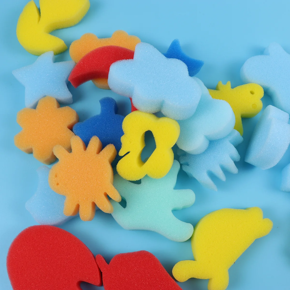 

48Pcs Children Art Painting Sponge Brush Set Small Smooth Sponge Painting Tools for Kids Graffiti Drawing DIY Creativity