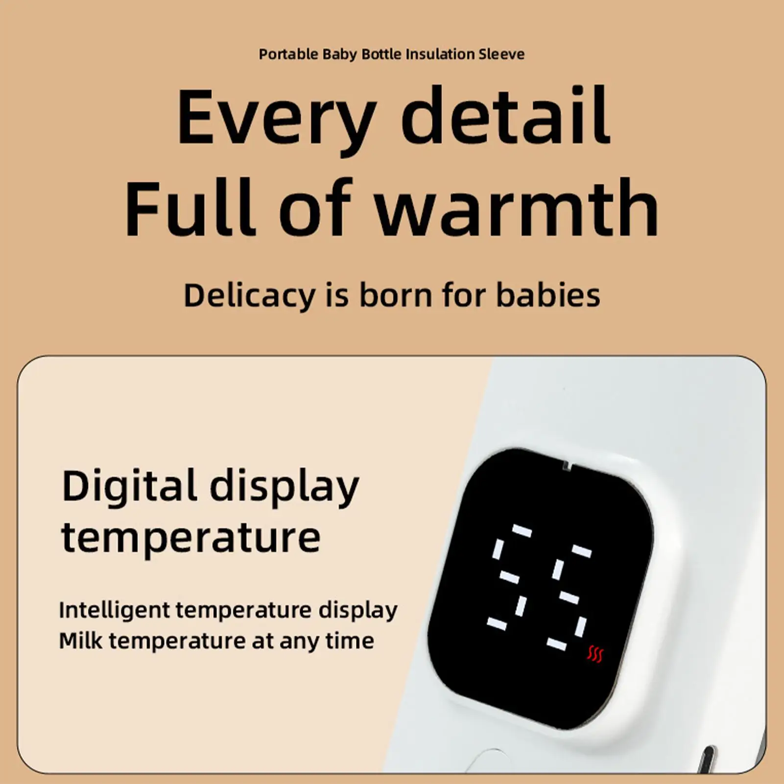 زجاجة دفئا سريع شاشة ذكية لوازم محمولة زجاجة الحليب دفئا ليلا صباح يوميا شتاء خريف المنزل التسوق في الهواء الطلق #5