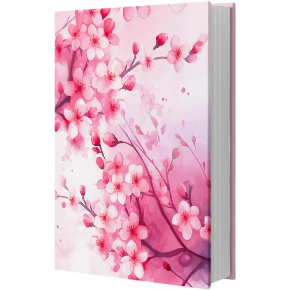 

Flower Book Cover Pink Branch Cover Stretchable Jumbo Fabric Covers Washable Reusable Book Protector for Hardcover