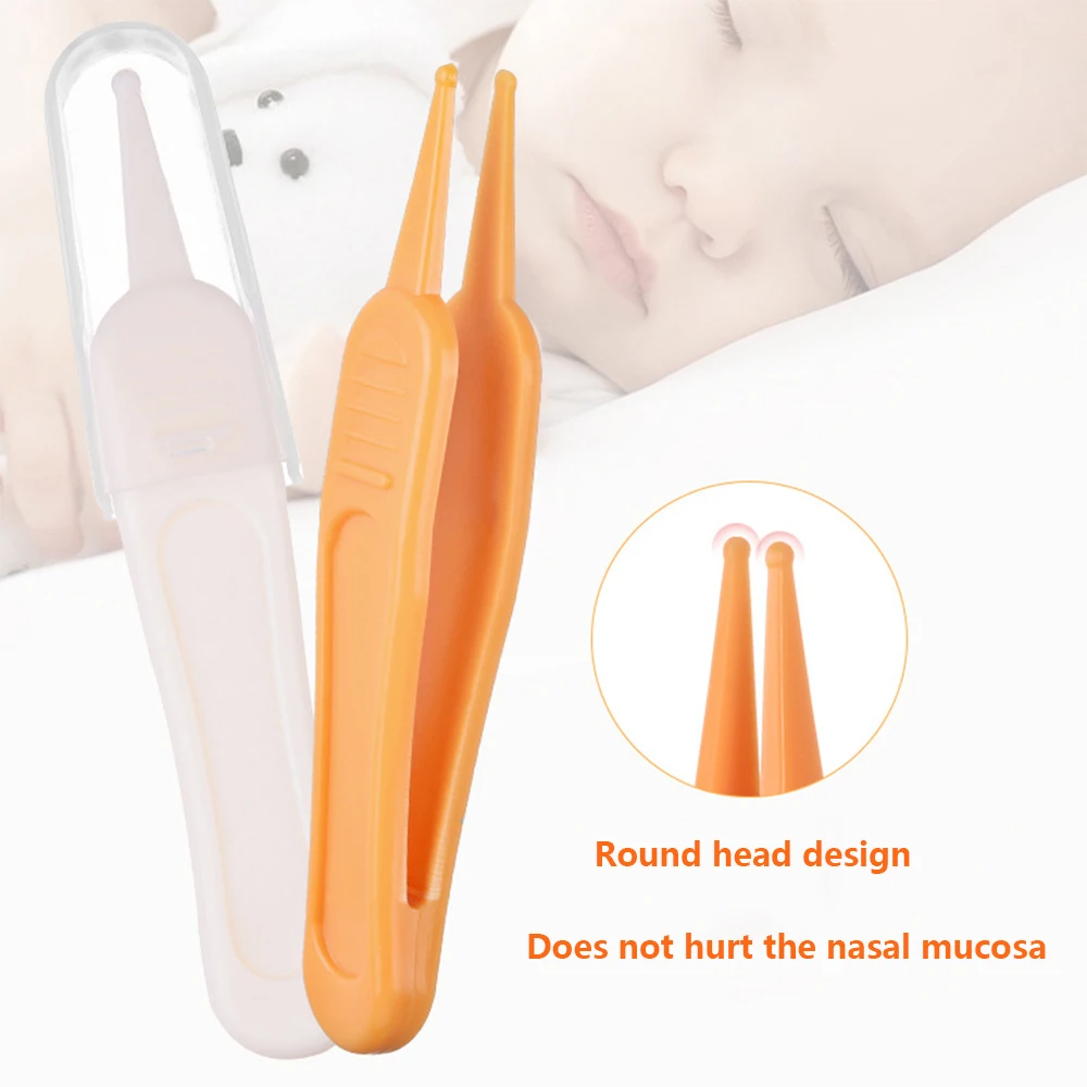 Baby Dig Booger Clip Infants Ear Nose Navel Clean Tools Kids Safety Tweezers Cleaning Forceps Toddler Nasal Cavity Care