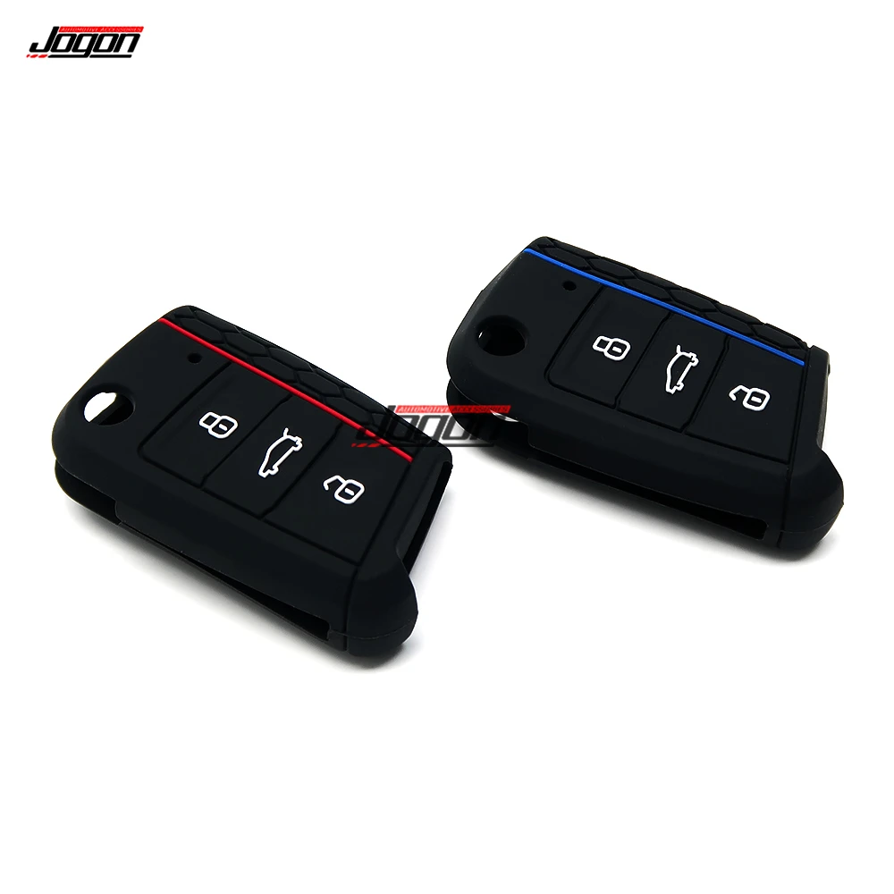 Car Key Case Shell Smart Key Cover Fob Case Holder Silicone For VW Volkswagen Golf MK7 GTI Golf 7 Golf 7.5 GTI R GTE GTD Tiguan