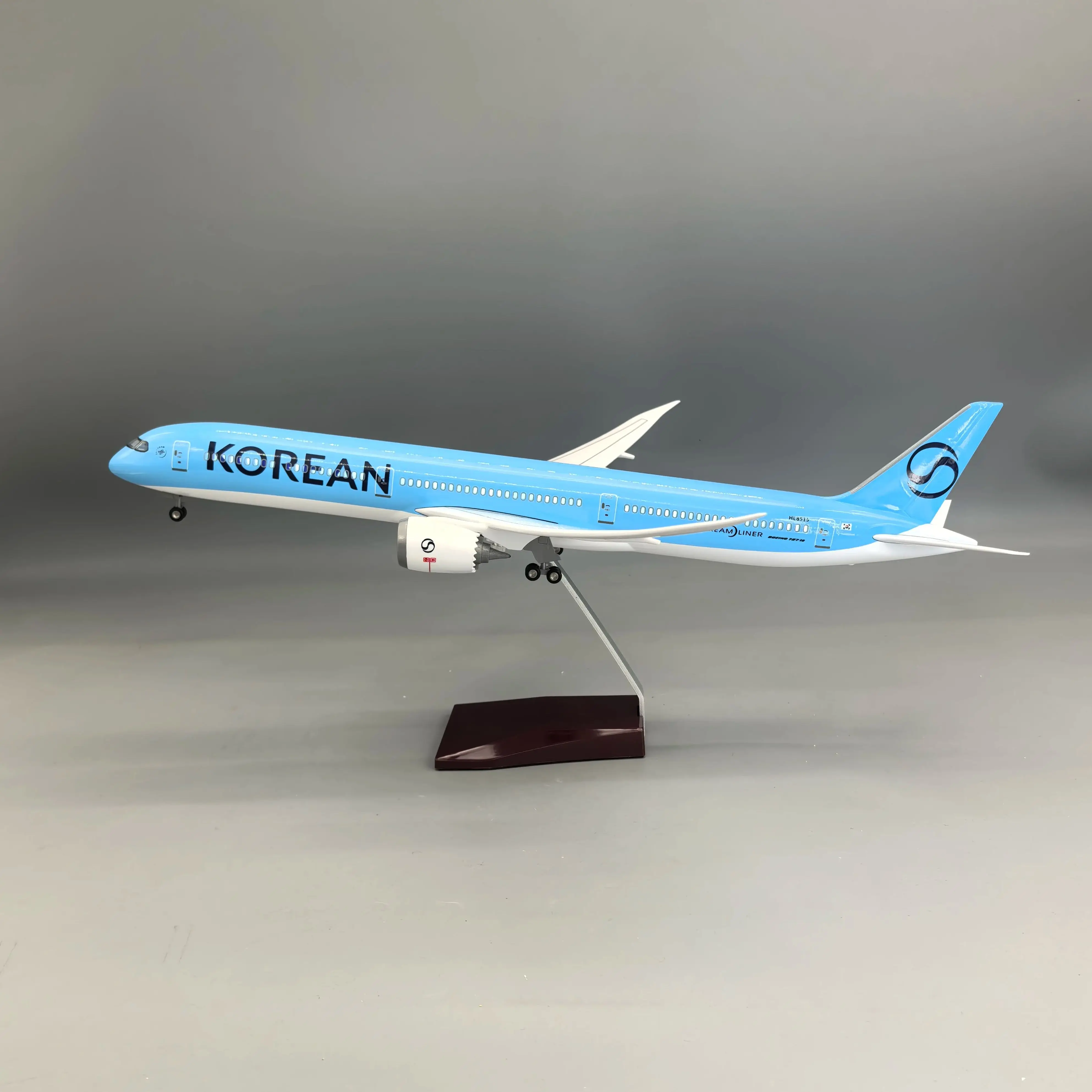 

B787-10 787 Korean Airways 47cm Model 1:145 Scale Plane Resin Airplane With Landing Gear & Lights Aircraft Ornament Gifts