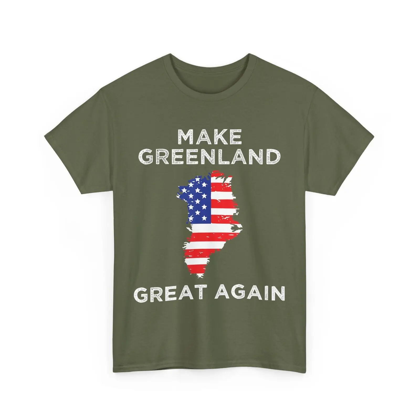 تي شيرت Greenland Map بعلم أمريكي، قميص Greenland Great Again للنساء والرجال