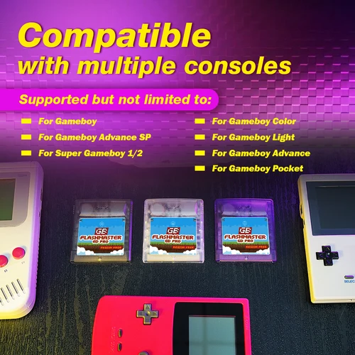 Imagen 2 del producto EPICJOY juego multifuncional GB pro + tarjeta de juego 2500 en 1 Gameboy Card OS V4 con tarjeta TF de 8GB para consolas de juegos GB GBC SP
