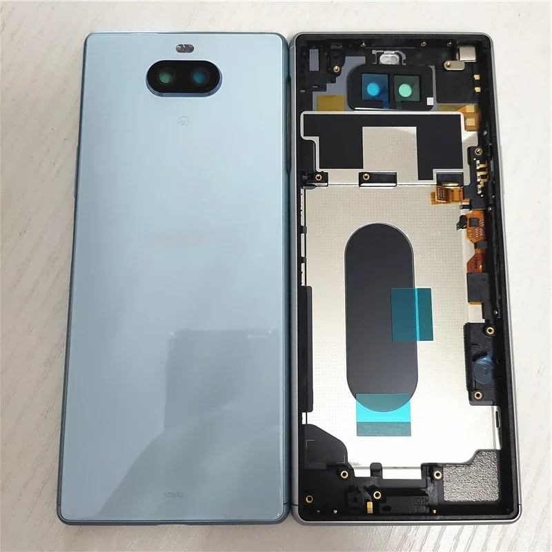 Boîtier complet pour Sony Xperia 8, couvercle de batterie, étui de porte avec remplacement d'objectif d'appareil photo 6.0"