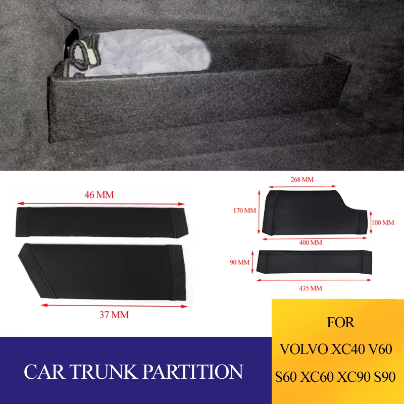 Car Trunk Rear Partition Storage Rack Partition for Volvo XC40 V60 S60 XC60 XC90 S90 Shield Board Accessories