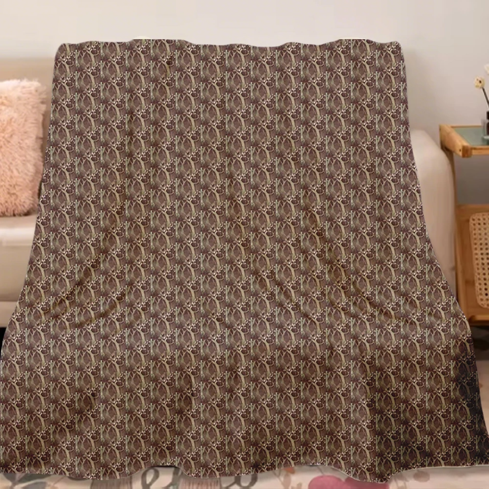 

Flannel Soft Blanket The Big Adventure Geometric Design Hotel-style Cover Weighted Blanket Breathable Moisture-wicking Blankets