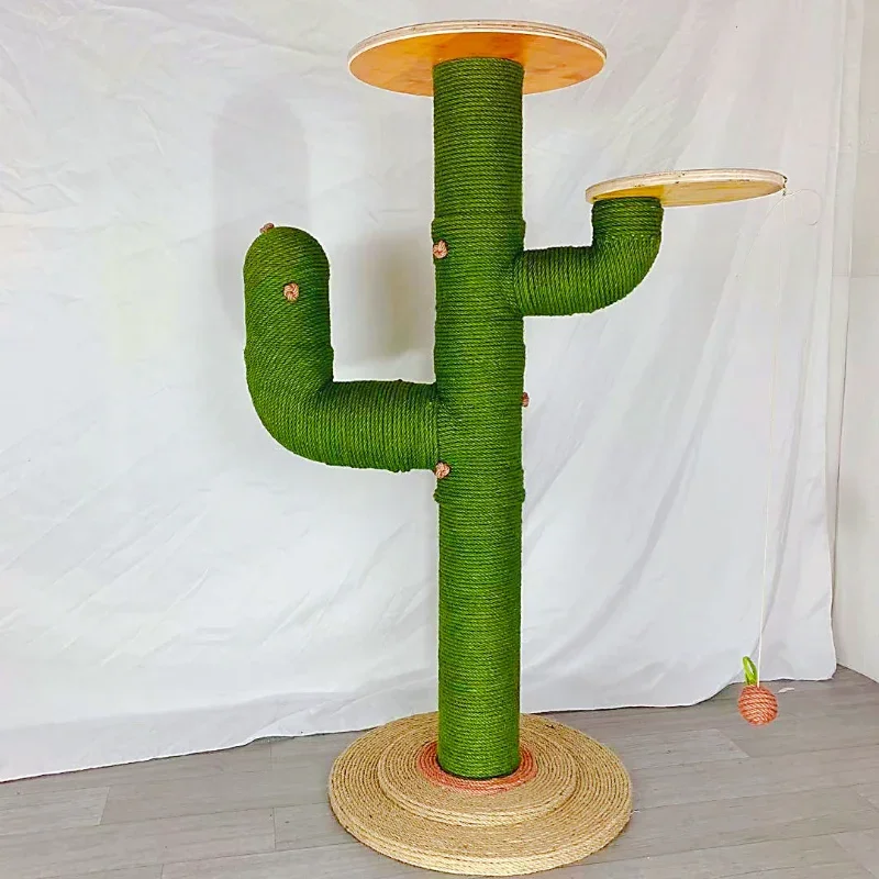 Cactus Shape Large Cat Scratching Post Multi-level Cat Climbing Frame Modern Cat Tree Tower Indoor Kitten House Scratcher Toy Su