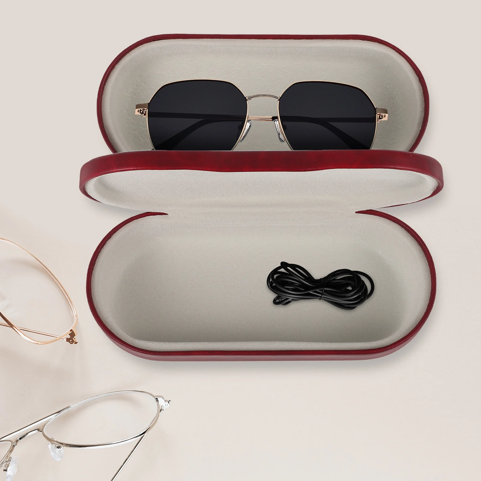 

Double Sided Eyeglass Case Storage Box Secret Hiding Containers Portable Secure Hidden Compartment Valuables Money Storage